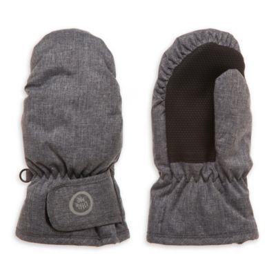 grey toddler mittens