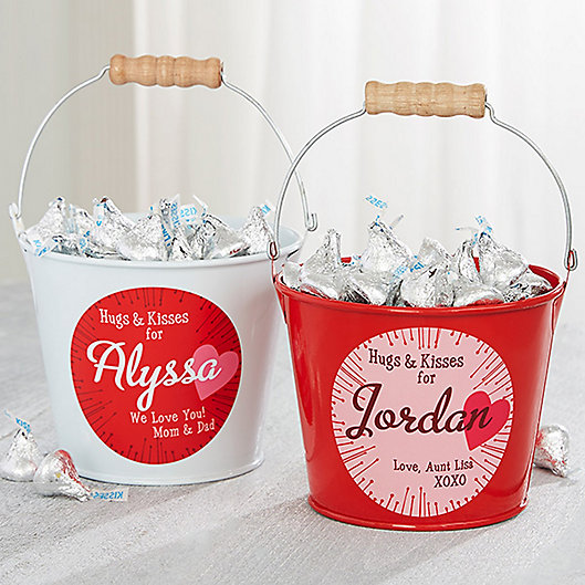 Alternate image 1 for Hugs & Kisses Personalized Mini Treat Bucket Collection
