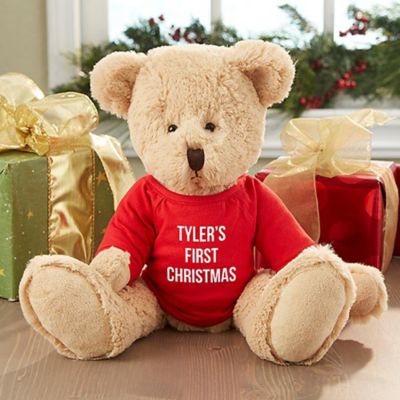 baby's first christmas teddy bear