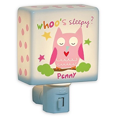 Girl Owl Nightlight in Pink. View a larger version of this product image.