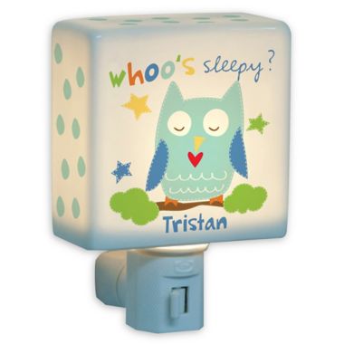 Boy Owl Nightlight in Blue. View a larger version of this product image.