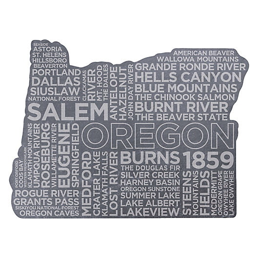 Alternate image 1 for Top Shelf Living Oregon Etched Slate Cheese Board