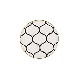 Nevaeh White® by Fitz and Floyd® Lattice Appetizer Plate in Black/Gold