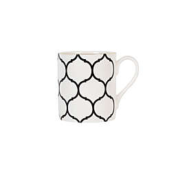 Nevaeh White® by Fitz and Floyd® Lattice Mug in Black/Gold