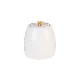 Nevaeh White® by Fitz and Floyd® Grand Rim Gold Covered Sugar Bowl