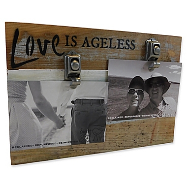 Sweet Bird &amp; Co. Love Is Ageless 8-Inch x 12-Inch Reclaimed Wood Clip Frame. View a larger version of this product image.