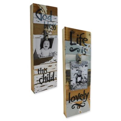 Sweet Bird &amp; Co. 6-Inch x 18-Inch Reclaimed Wood Clip Frame Collection