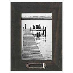 Rustic Museum 4-Inch x 6-Inch Wood Memo Picture Frame in Charcoal
