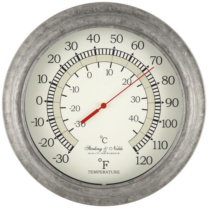Sterling & Noble Vintage Indoor/Outdoor Wall Thermometer ...