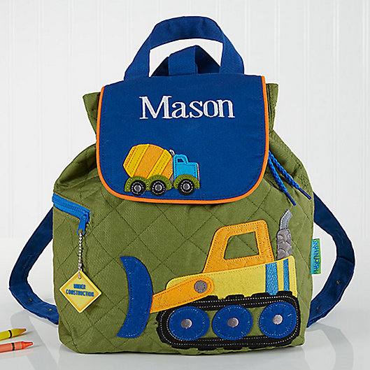 Alternate image 1 for Construction Embroidered Kid's Backpack by Stephen Joseph