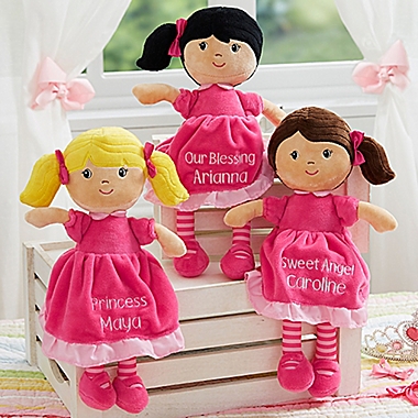Stephen Joseph&reg; Pretty Pink Embroidered Doll. View a larger version of this product image.