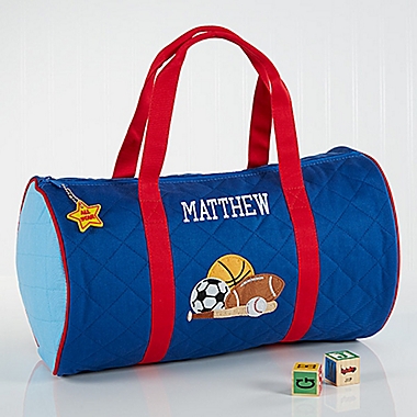 Stephen Joseph&reg; Embroidered All-Star Duffel Bag in Blue. View a larger version of this product image.