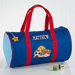 Stephen Joseph® Embroidered All-Star Duffel Bag in Blue