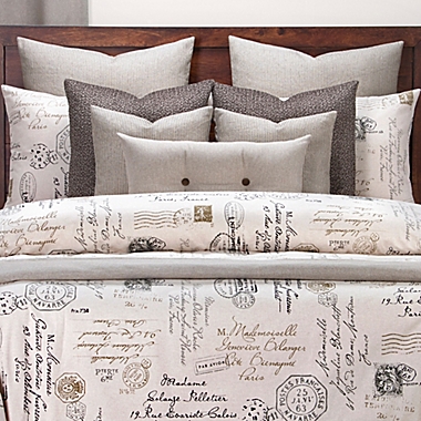SIScovers&reg; Modern Farmhouse Postscript King Duvet Cover Set in Black/Off White. View a larger version of this product image.