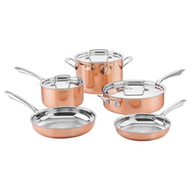 Cuisinart&reg; Tri Ply Stainless Steel 8-Piece Cookware Set in Copper
