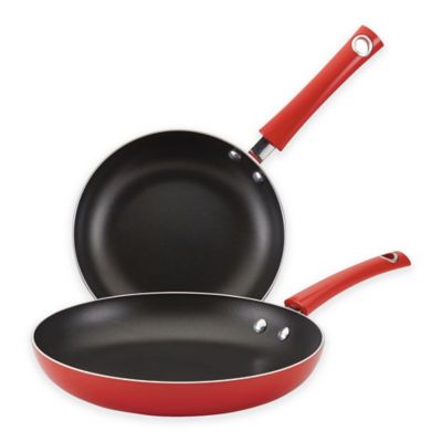 Rachael Ray&trade; Cityscapes Nonstick Porcelain Enamel 2-Piece Skillet Set in Cherry