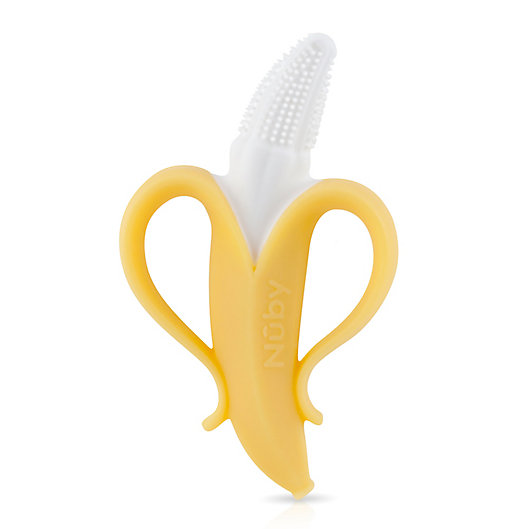 Alternate image 1 for nuby™ Banana NanaNubs Gum Massager in Yellow/White