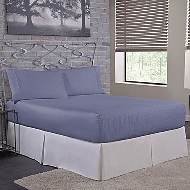 Bed Tite&trade; 500-Thread-Count Cotton Rich Queen Sheet Set in Slate Blue. View a larger version of this product image.