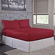 Bed Tite&trade; 300-Thread-Count Cotton Queen Sheet Set in Burgundy