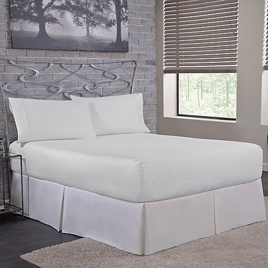 Alternate image 1 for Bed Tite™ 300-Thread-Count Cotton Twin Sheet Set in White
