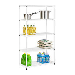 Honey-Can-Do® 5-Tier Adjustable Storage Shelving Unit in White