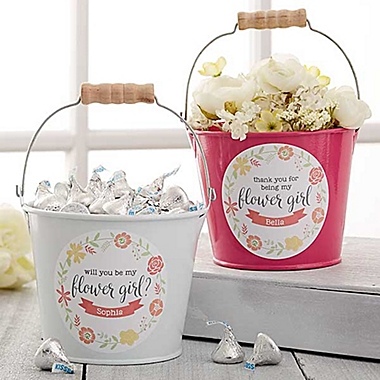 Flower Girl Mini Metal Bucket. View a larger version of this product image.