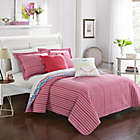 Alternate image 1 for Chic Home Maiya 4-Piece Reversible Twin Quilt Set in Fuchsia