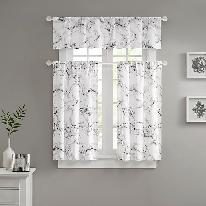 Marble Valance And Window Curtain, Bathroom Window Valance Curtains