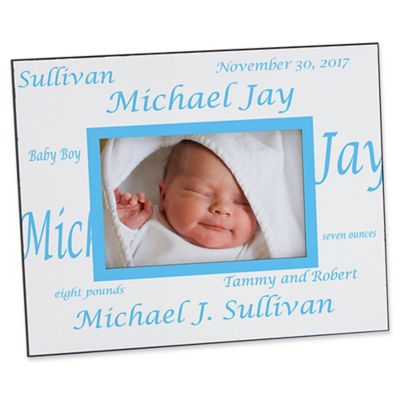 New Arrival Baby 4-Inch x 6-Inch Border Picture Frame