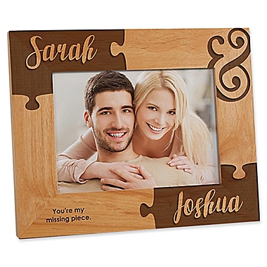 Missing Piece to My Heart 5-Inch x 7-Inch Engraved Picture Frame. View a larger version of this product image.