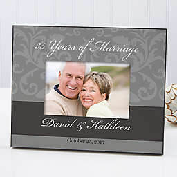 Floral Damask Wedding/Anniversary Picture Frame