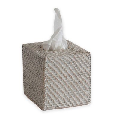 rattan rectangular tissue box cover