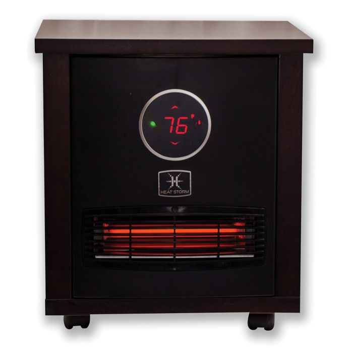 Heat Storm Logan Classic Infrared Quartz Portable Heater in Dark Walnut