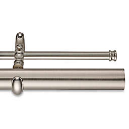 Cambria® Estate Double Curtain Rod in Brushed Nickel
