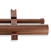 Cambria&reg; Estate Wood Double Smooth Curtain Rod