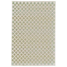 Weave & Wander Soho-Mah Diamond Floral 5'3 x 7'6 Area Rug in Cream/Citrine