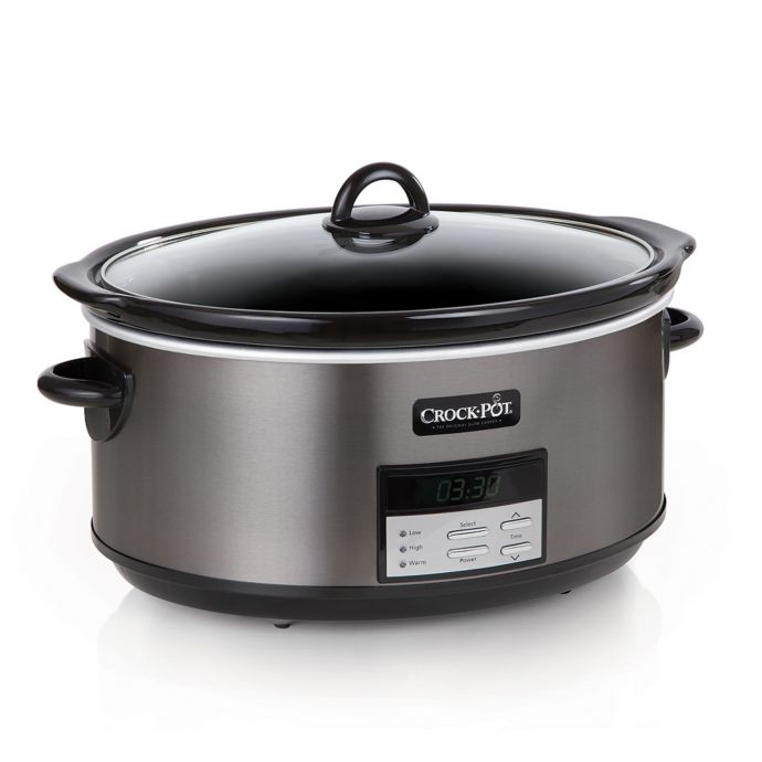 Crock Pot   8 qt Programmable Slow  Cooker  in Black 