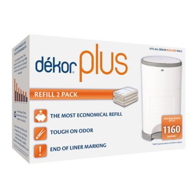 Dékor&reg; Plus Hands-Free Diaper Pail Refills (2-Pack)