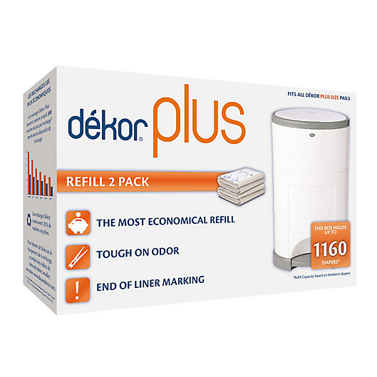 Alternate image 1 for Dékor® Plus Hands-Free Diaper Pail Refills (2-Pack)