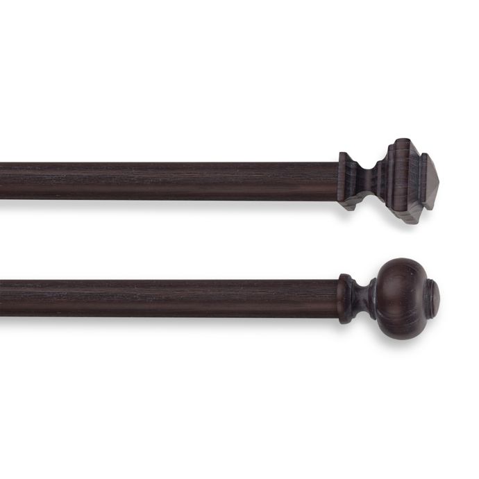 Cambria Estate Wood Smooth Curtain Rod Hardware Collection In