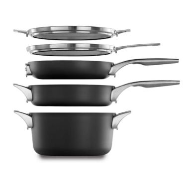 Calphalon&reg; Cookware Set 10-Piece Premier&trade; Space Saving Hard Anodized Nonstick. View a larger version of this product image.