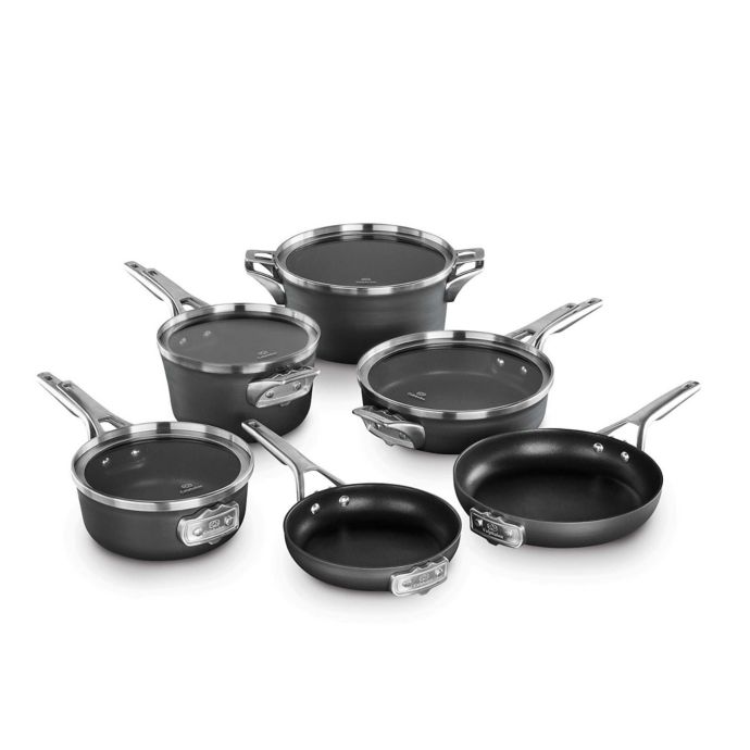 Calphalon Premier Space Saving Hard Anodized Nonstick 10 Piece Cookware Set Bed Bath Beyond