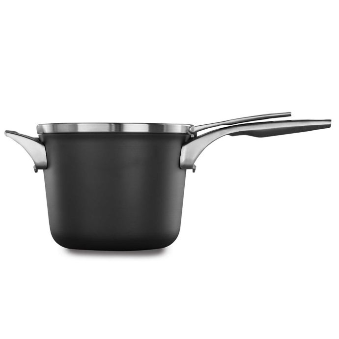 Calphalon® Premier™ Space Saving Hard Anodized Nonstick Covered Saucepan | Bed Bath & Beyond