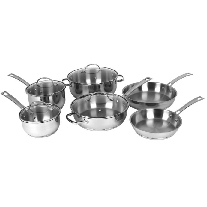 Oneida 10 Piece Stainless Steel Cookware Set Bed Bath Beyond
