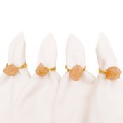 Leila's Linen Rose Quartz Napkin Rings (Set of 4)