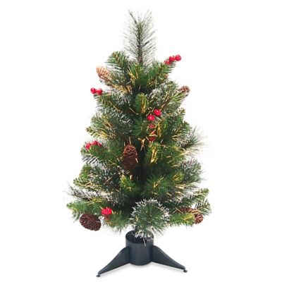 National Tree Company® 2-Foot Pre-Lit Fiber Optic Crestwood Spruce ...