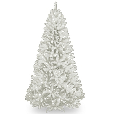 National Tree Company 7-1/2-Foot Pre-Lit North Valley White Spruce Artificial Christmas Tree. View a larger version of this product image.