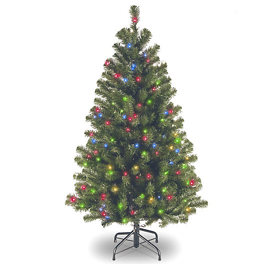 National Tree 7.5 Foot North Valley Spruce Hinged With 550 Multicolor Lights for sale online 