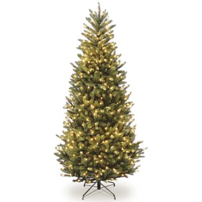 National Tree Company 10 ft Natural Fraser Slim Fir Tree with Clear Lights