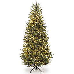National Tree Company 10-Foot Pre-Lit Feel Real Fraser Slim Fir Artificial Christmas Tree